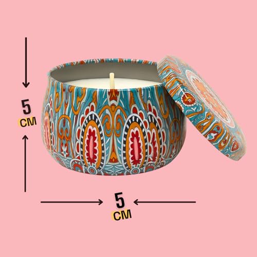 Image of Mandala Candle | Handcrafted Scented Wax Jar with Intricate Mandala Design | Spiritual Home Decor & Gift (Golden Aura Mandala)