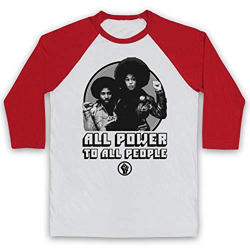 T-Shirt BlacKkKlansman All Power to All People Retro Manches 3/4 Vintage Américain