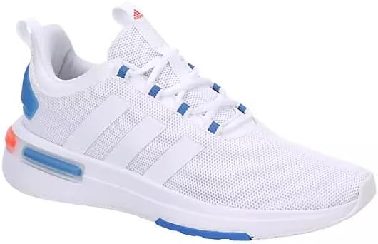 adidas Men's Racer TR23 Sneakers (White/Blue/Orange, 11)