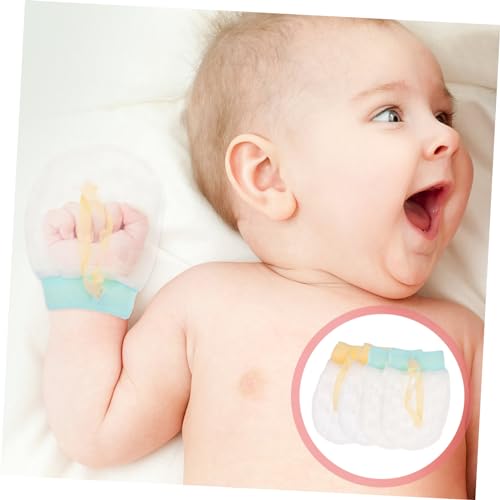 NOLITOY Ice Silk Baby Mittens 2-Pack Adjustable Anti-Scratch Infant Gloves Breathable Toddler Mittens for Newborns 6-12 Months Compact Summer Baby Accessories4