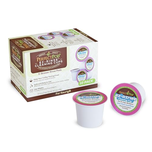 PERFECT POD EZ-Rinse cleaning cups - Single Serve Coffee Brewer cleaning cup - Safe, Non-Toxic, Easy...