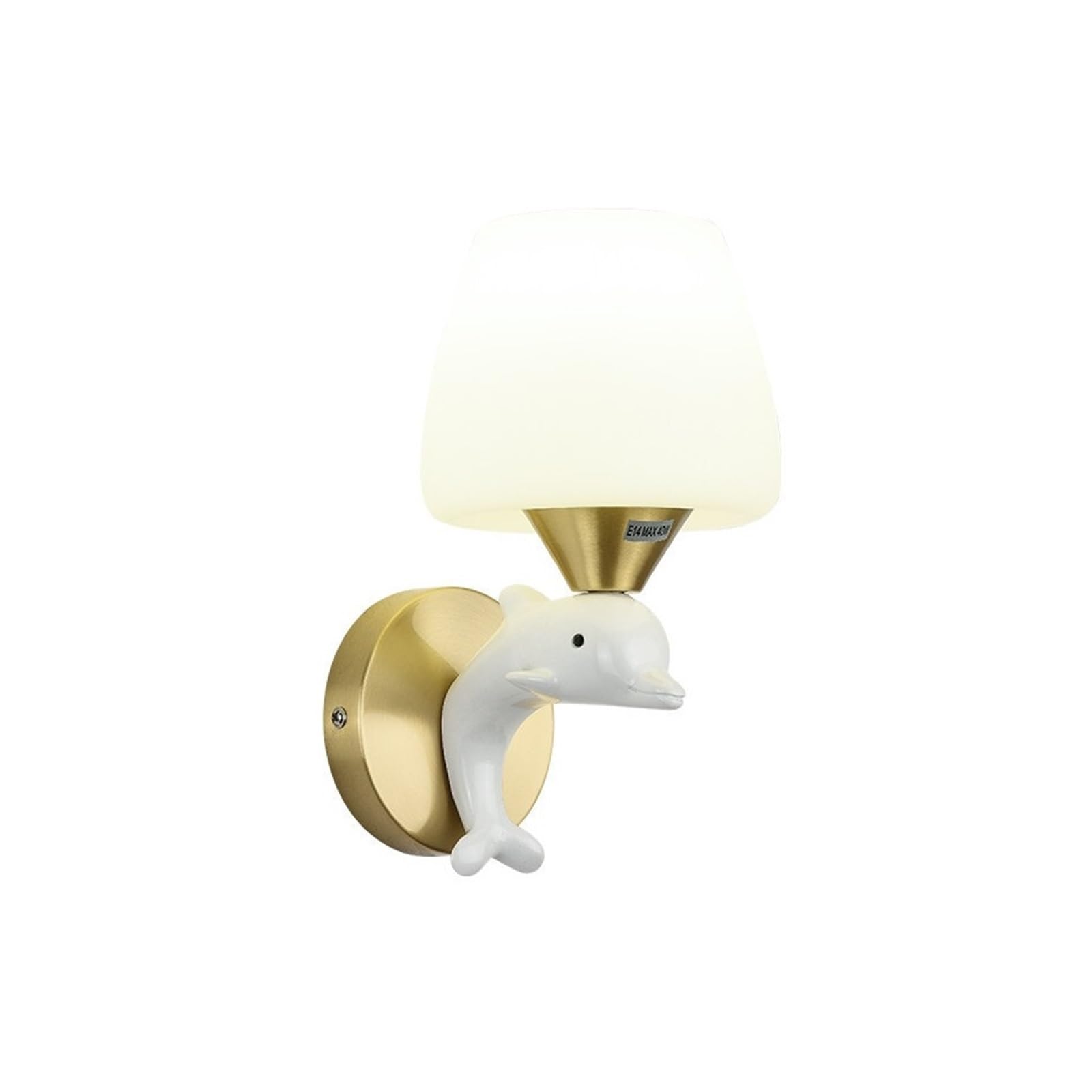 Interna Sconces Lampada da parete con decorazione creativa for camera letto cornice in rame e statuetta
