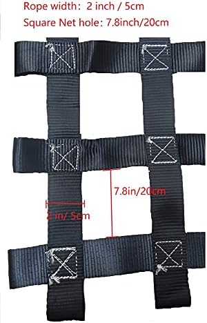 XHP Outdoor Climbing Net Frame Nets for Kids and adult, Playground Cargo Net Heavy Duty Webbing Net Climbing Soft Rope ladder Red Net,Climbing Net for Swingset