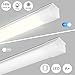 Produktbild LED Deckenleuchte Röhre 60CM, 14W 1400LM LED Feuchtraumleuchte, LEOEU Wandleuchte IP65 Wasserdicht Werkstattlampe für Garage Garten Küche Lager Industrie Werkstatt Keller Bad,Neutralweiß 4000K