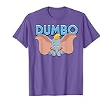 Disney Dumbo Blue Text Portrait Camiseta