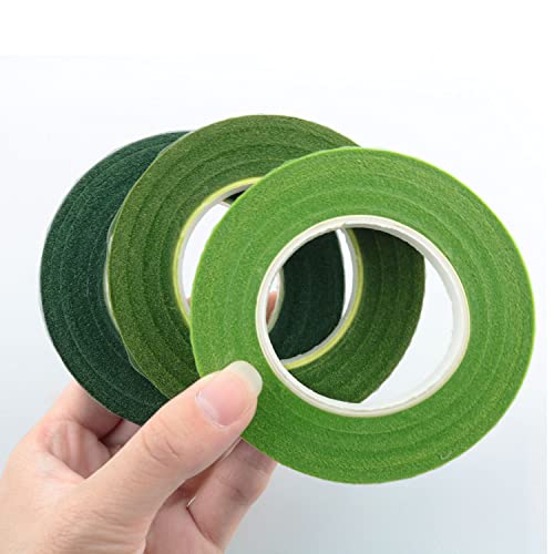 Csnsd 6Pcs Artificial Flower Stamen Wrap Florist Green Tapes Stretchy Tapes Diy Flower Supplies 3 Colors (Light Green, Medium Green, Dark Green) #TOP3