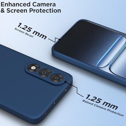 Image of Outlouders Back Cover for OnePlus Nord 5 5G | Camera Protection | Durable Soft Matte Silicone Bumper Case (Blue)