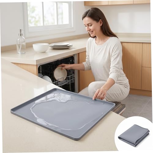 Evita goteras con la bandeja de silicona antifugas para mini refrigerador y armarios 6