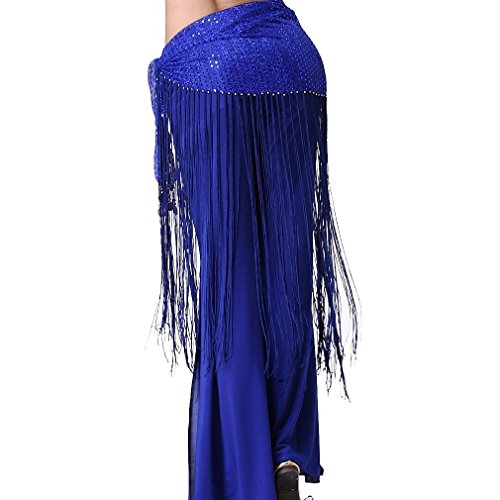 Women's Belly Dance Hip Scarf Highlights cloth With Long Tassels2