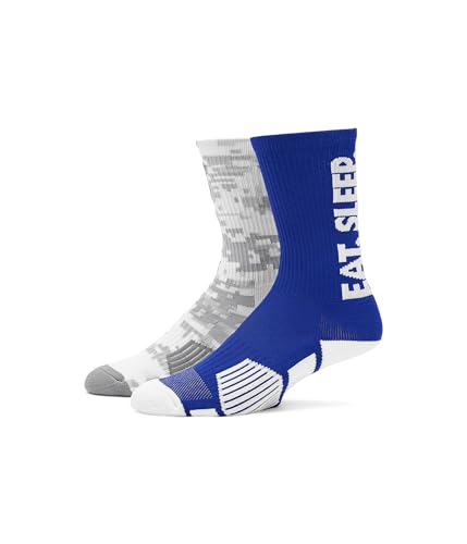Chalktalk Sports Mens Guys Lacrosse Woven Mid-Calf Sock Set - Lax All Day (Little Kid/Big Kid/Adult) Multicolor One Size