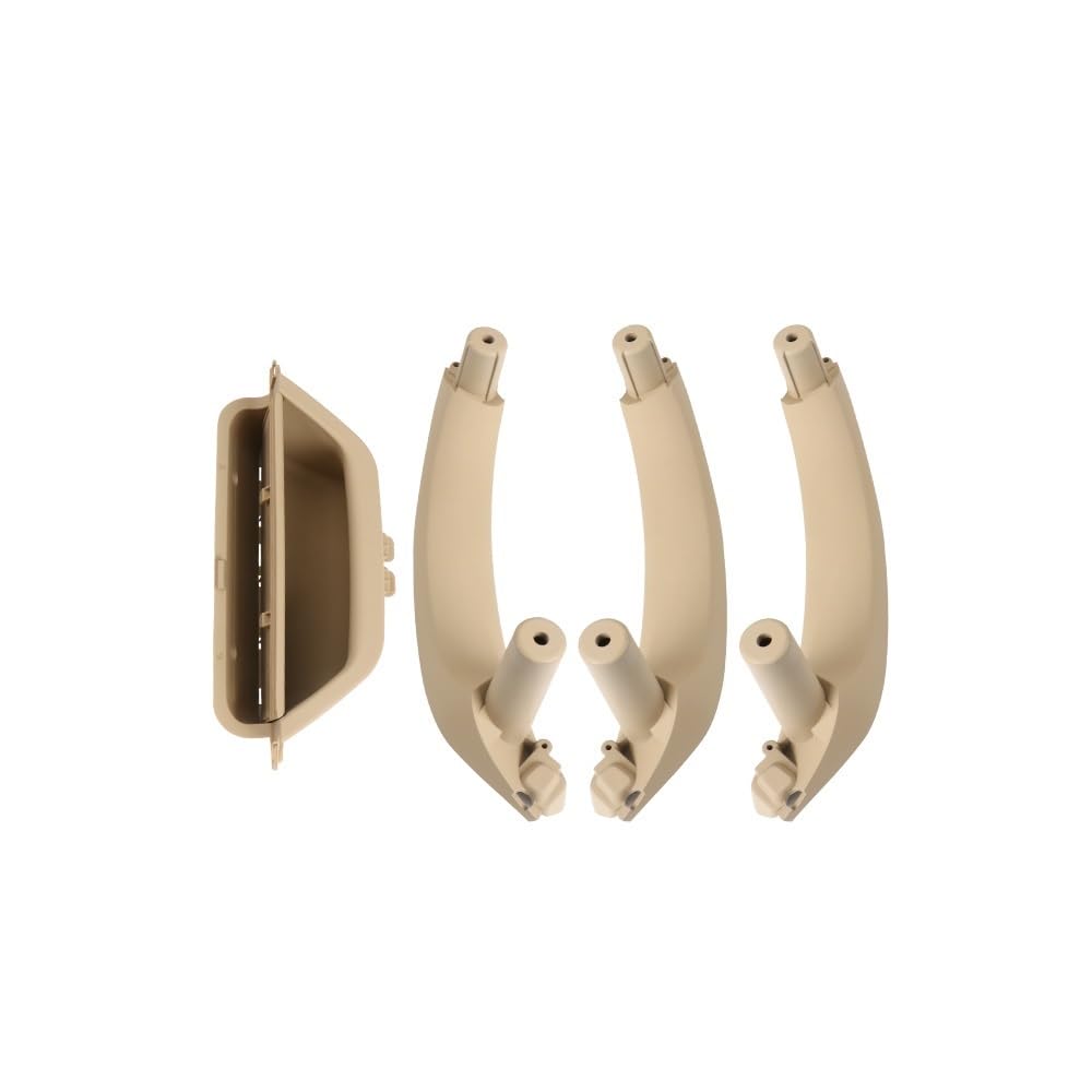 Pibid Car Inner Handle Car Interior Door Handle Inner Panel 51419209216 for X3 for X4 for F25 for F26(Beige LHD 1 Set)