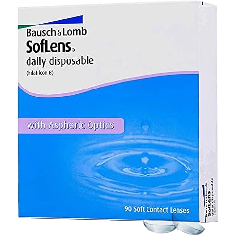 Bausch + Lomb SofLens daily disposable Tageslinsen, sphärische Kontaktlinsen, weich, 90 Stück BC 8.6 mm / DIA 14.2 / -3.75 Dioptrien (1er Pack) Cover