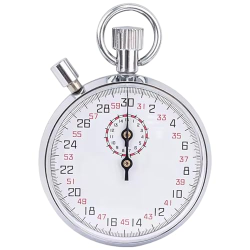 Cronometro Meccanico Cronometro Analogico In Acciaio Inossidabile Anni '30 Con Timer Portatile In Pausa Per Corsa, Allenamento Ed Esperimenti