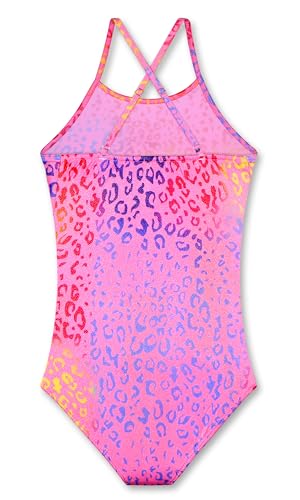 Image of Girls' Sparkle One-Piece Swimsuit 4-12Y Adjustable Crossback Straps Shimmer Bathing Suit for Beach Pool