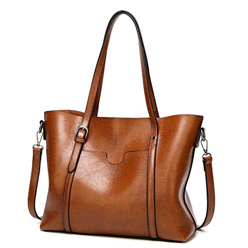 DEERWORD Mujer Bolsos Totes Casual Mano Marca Mediano Bandolera