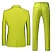 MOGU Men 3 Piece Suit Slim Fit Wedding Tuxedos Leisure Prom Suits Size Blazer 38/Pants 34 Mint Green