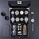 ProCase Uhrenbox mit 8 Fächern, Uhrenkasten Uhrenkoffer mit Glasdeckel Uhrenkissen, Uhrenschatulle für Schmuck Ringe Armbänder Halsketten - 8 Slot, Schwarz
