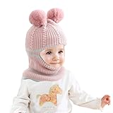 Zyluniy Cappello Inverno per Bambino, Infantile Invernale Caldo Beanie, Passamontagna Neonato Bambino Foderato Caldo, Cappuccio a Maglia Morbida per Bambini 2-7 Anni