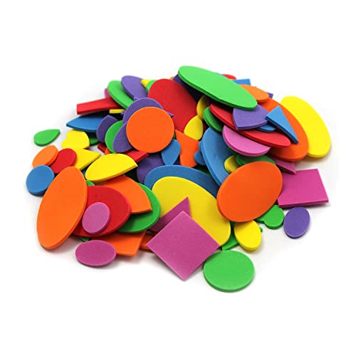 Creative Arts by Charles Leonard Foam Shapes Assorted Colors 264 Pieces/Bag (70526)