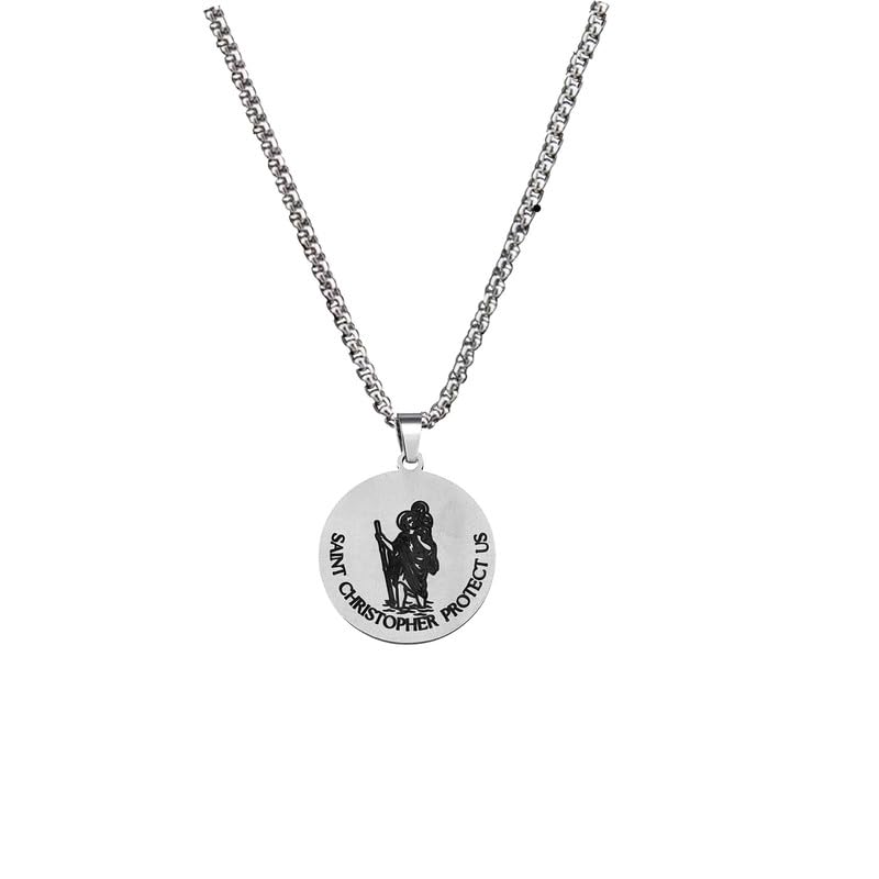 Religious Serenity Prayer Cross Bible Verse Cross Christian Faith Silver Stainless Steel Pendant Neckalce Chain For Men And Women-image-42