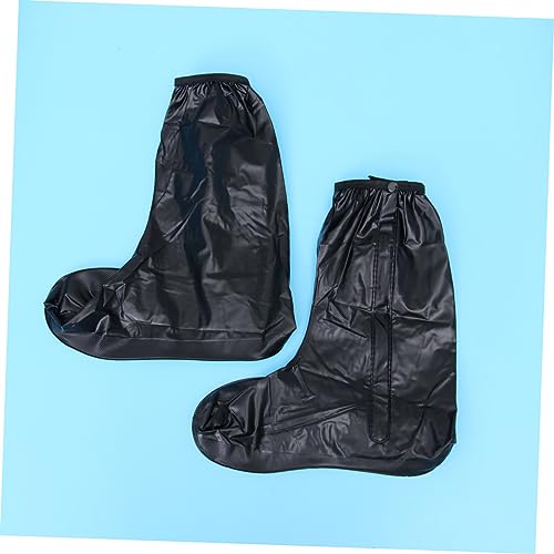 Cubrezapatos impermeables de PVC para hombre, alta protección, cierre con cremallera, antideslizantes, talla XXL, color negro miniatura 6