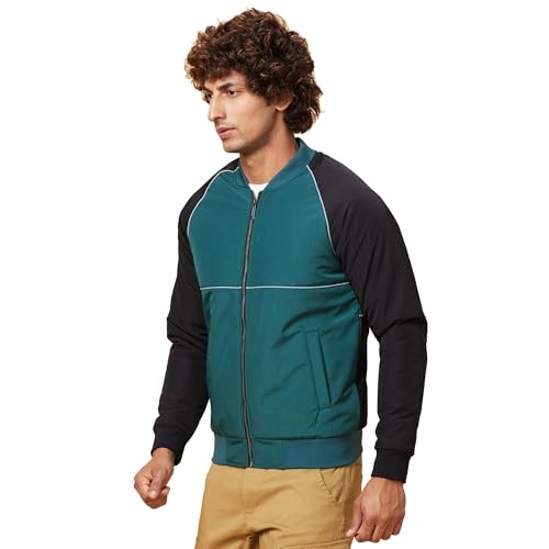 Image of Being Human Green Regular Fit Long Sleeves Men's Jacket Clothing