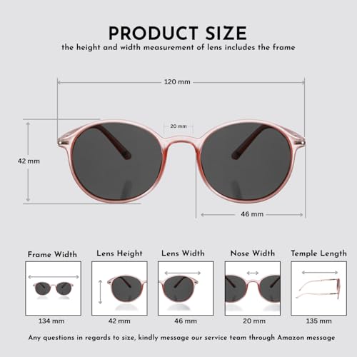 Image of ENRICO Classic Round Polarized Glasses for Men & Women | Full Rim Round Stylish Polarised Sunglasses Man & Women |100% UV Protected