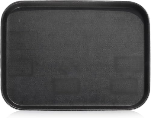 Image of Prokitchen Rectangle Multi-use Anti-Skid Serving Tray - Unbreakable Snacks Tea Water Serving Tray, Lightweight, Sturdy, Non-Slip Platter for Restaurants, Cafes & Bars (14 X 18 Inches)