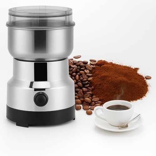 Moedor de Café Elétrico em Aço Inoxidável, 220V, Compacto e Poten...