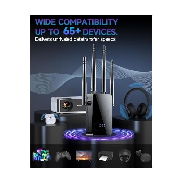 2025 WiFi Extender Internet Booster, 10000 Sq.ft Long Range Repeater Wireless Routers Amplifier, Mesh Wi-Fi 80% Faster | Broader Than Ever, Support More Network Devices at Home, 1-Tap Setup - Image 7