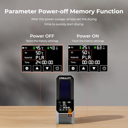 Image of CREALITY Space Pi Filament Dryer - 360 Hot-Air Circulation, Fast Heating, 3.7'' LCD Touch Screen, One Key Set Filament Dehydrator & Storage Box for 1.75 /2.85mm PLA, PETG, ABS, Nylon, PA, TPU