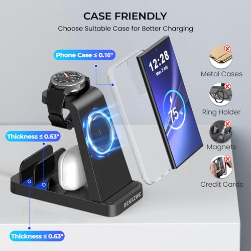 Berxzwe Wireless Charging Station For Samsung: 5 In 1 Wireless Charger For Samsung thumb #5
