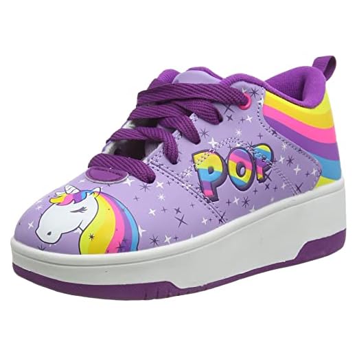 Heelys Pop Strive, Zapatillas, Lila Rainbow Unicorn, 33 EU