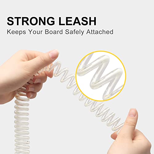 image for WOOWAVE SUP Leash 11 Foot Coiled Stand Up Paddle Board Surfboard Leash