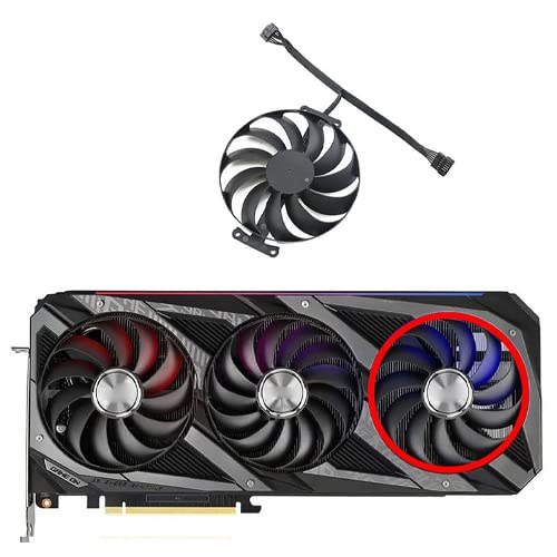 Jzwefdo 95mm Graphics Card Cooling Fan T129215SU Video Card Cooling Fan for ÀŠÙŠ ROG Strix OC GeForce RTX 3080 Ti 3070 3060 Ti 3070 Ti 3080 3090 RX 6900 XT 6700 XT 6800 GPU Card Cooler Fan (Fan-C)