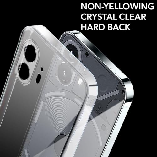 Image of DIZORO Compatible with Nothing Phone 2 Back Cover Case Clear,[ Anti Yellow ][Military Grade Protection] Hard PC Back Cover Transparent