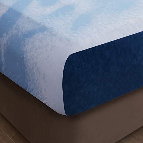 Lamejor Bed Sheet Set Queen Size Galaxy Outer Style Moon/Star Pattern Gradient Deep Pockets Easy Fit Hotel Luxury 4 Piece - 1 Flat Sheet, 1 Fitted Sheet, 2 Pillowcases #TOP4