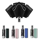 CHENGBAO LED Paraguas Grande，Paraguas Plegable Automático，Iluminación nocturna sombrilla uv proteccion (Negro)
