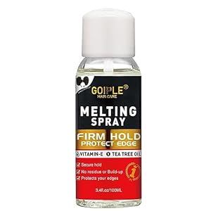 Lace Melting and Holding Spray Glue-Less Hair Adhesive for Wigs, Lace Bond Adhesive Spray Wig Spray for Closure Wigs Extensions, Wig Melting Spray Strong Natural Forming Hold Protect Edges 3.4 fl oz