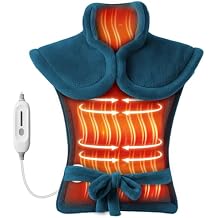 COMFIER Heating Pad for Back, Electric Large Heating pad for Neck and Shoulders,Fast Heated Wrap, Auto Shut Off & 3 Heat Settings, Wearable Wrap Around Heat Pads for Full Body, Washable, Blue