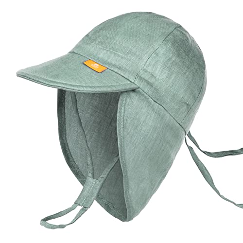 Hatiis Sonnenhut Baby uv Schutz UPF 50+ Sommerhut mädchen Junge mit Verstellbarer Kinnriemen und Nackenschutz Cover