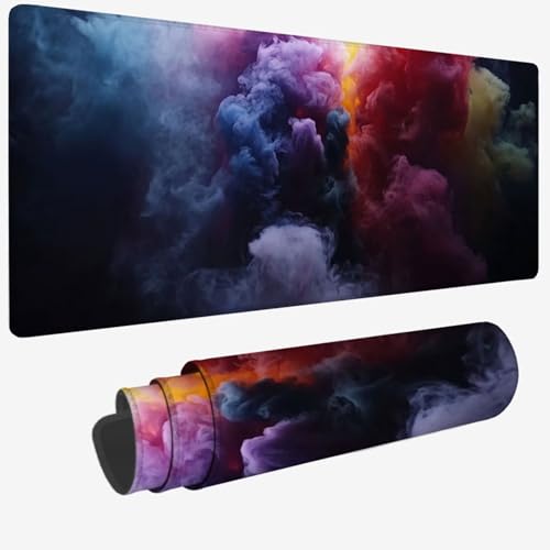 Tappetino per Mouse XXL 900x400x3mm, Tappetino Mouse nero, Grande Mousepad