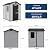 4x6 ft Outdoor Resin Storage Shed with Floor, Lockable Door & Window, Sloping Roof, Plastic Outdoor Sheds with Floor Garden Shed for Backyard Patio Lawn Mower Bike Tool Storage