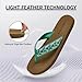 MEGNYA Arch Support Womens LightWeight Plantar Fasciitis Walking Flip Flops for Hawaii, Fashionable Beach Swimming Flip Flops with Yoga Mat, Flexible Seaside Sandals Skin Friendly Mint Size 7