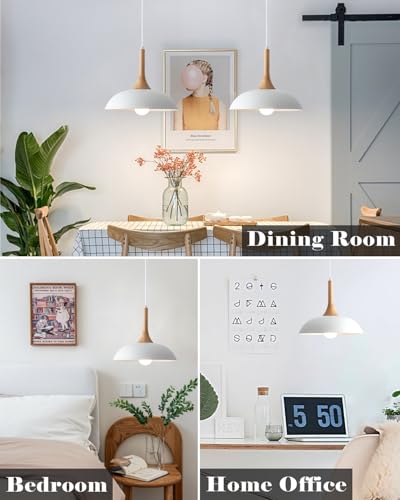 White Modern Dome Pendant Lights 13.8 inch - Image 7