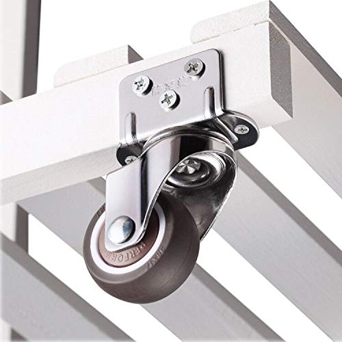 Uoboeuq 4 Pack 1Inch L-Shaped Plate Swivel Caster thumb #2