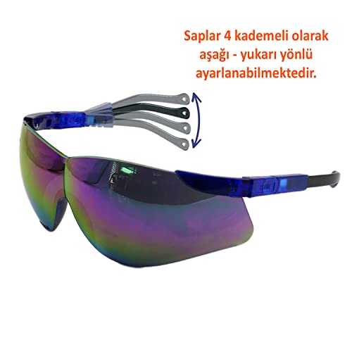 Badem10 Bisiklet Gözlüğü UV Korumalı Ayarlanabilir Bisikletçi Gözlük Aynalı Gökkuşağı, Badem10