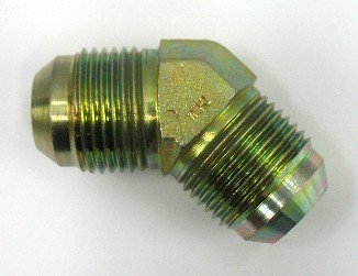 AF 2504-06-04 - 3/8 Male JIC 37 Degree Flare (9/16''-18 Threads) X 1/4 Male JIC 37 Degree Flare (7/16''-20 Threads) Union 45