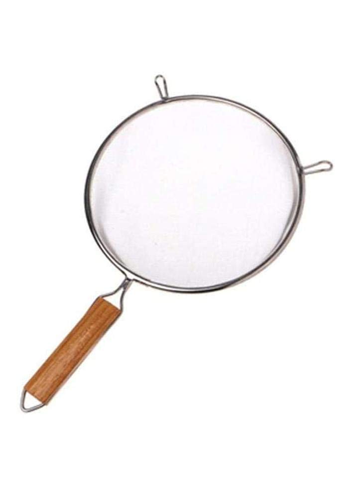 Aeromdale Stainless Steel Mesh Strainer Colander Sieve with Wooden Handle (20cm) Sift, Sieve & Strain Quinoa, Rice, Flour, Pasta and More