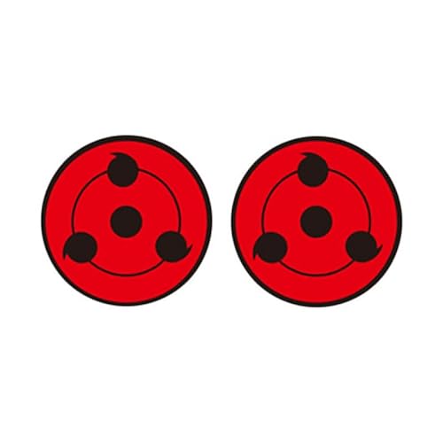 JWQI 2 PCS Anime Car Stickers, Cool Premium Vinyl Bumper Decals Decoration Car Accessories, Windshield Window Laptop Motorcycle Skateboards Waterbottles Sticker Gift for Girls Boys Adults, Sharingan 3